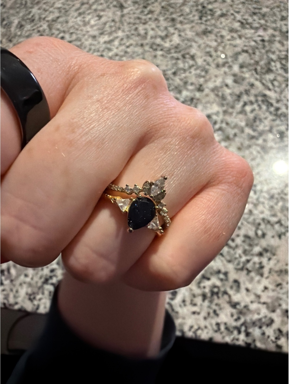 Imber adjustable ring stack